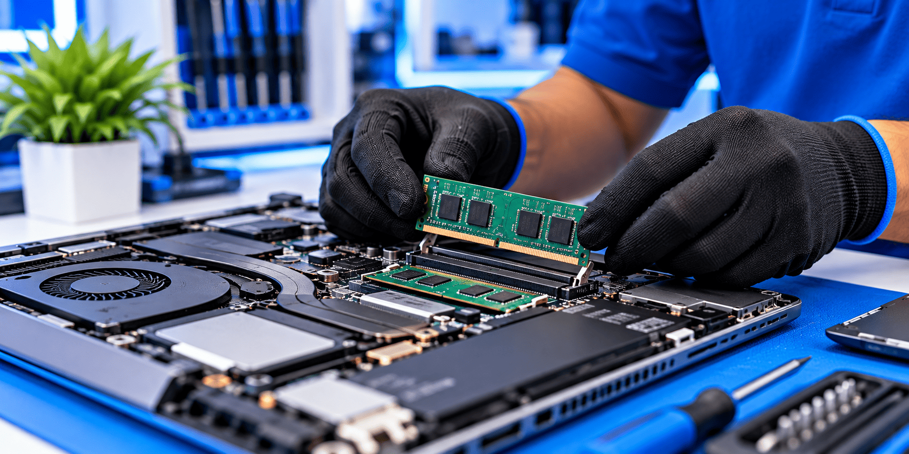 Laptop RAM upgrade service in Chennai with memory module installation